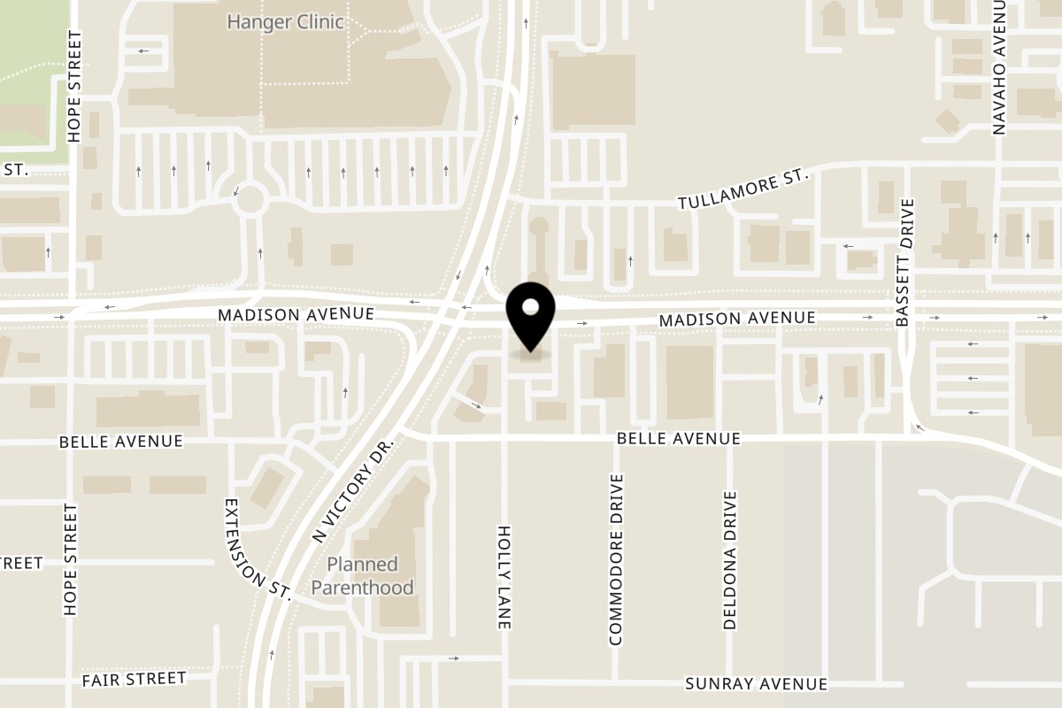 Map showing the location of India Palace Mankato on 1511 Madison Ave in Mankato